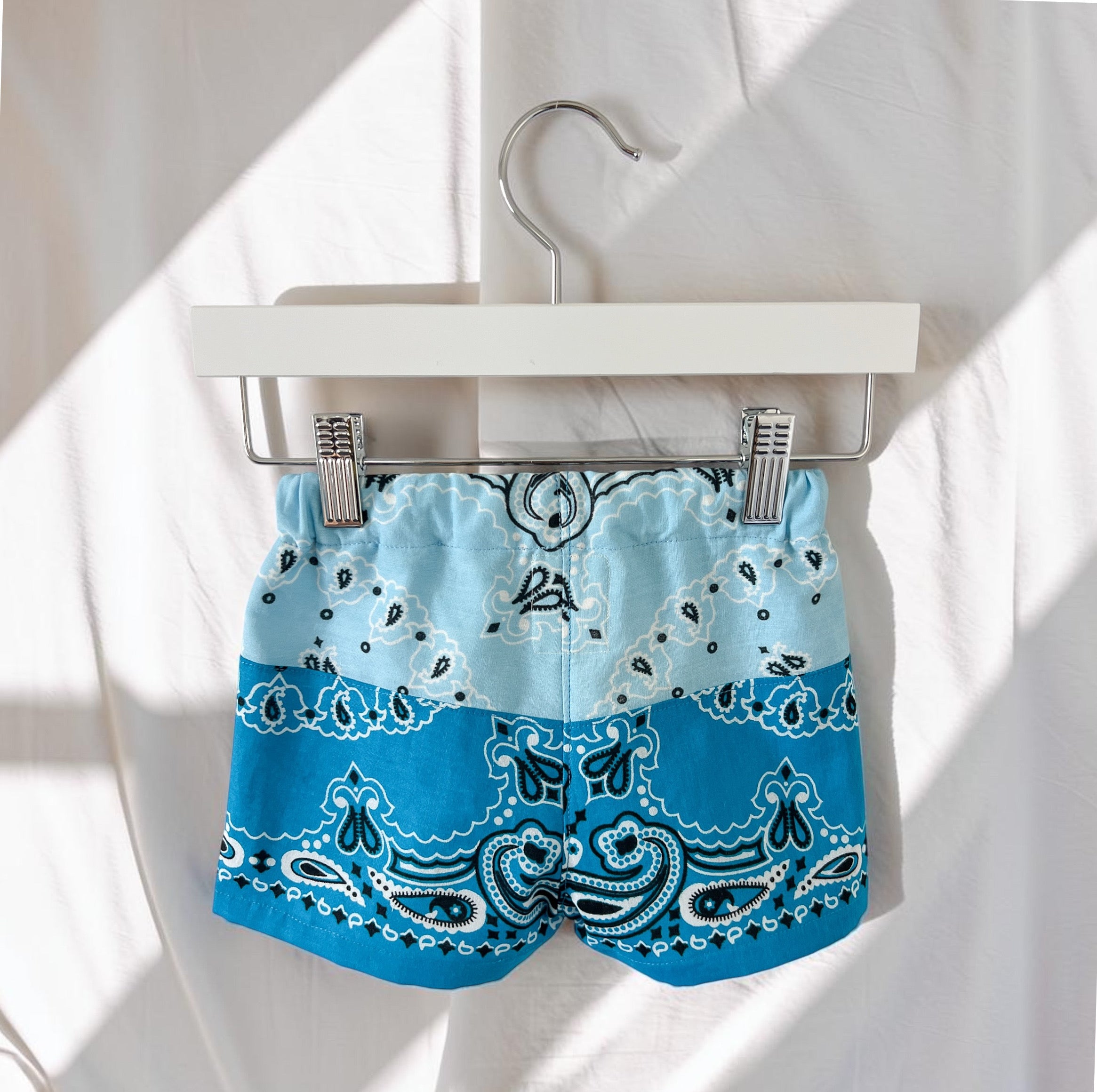 Boy Shorts Two Blue Bandana, Size 2T