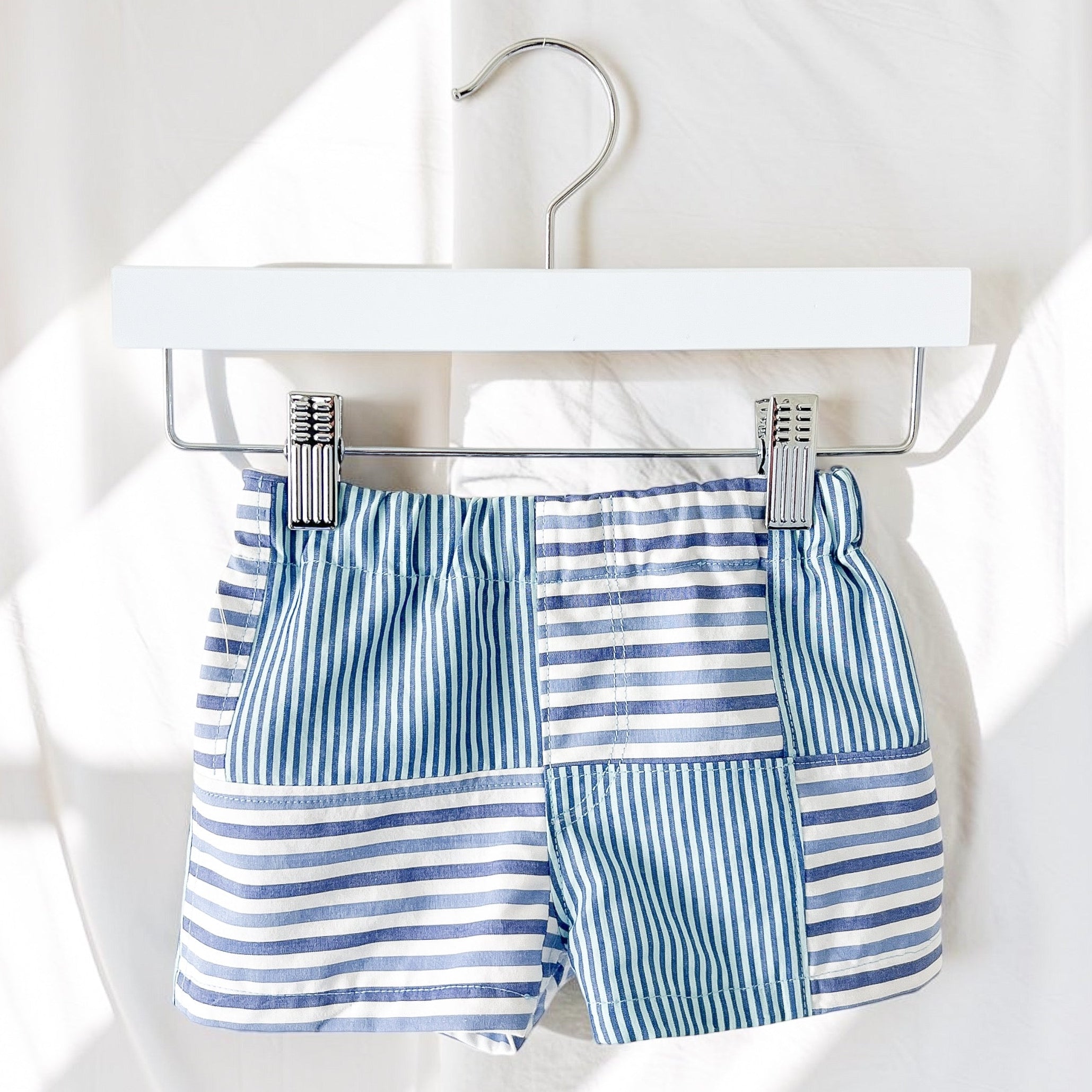 Boy Patchwork Shorts, Size 12 Months