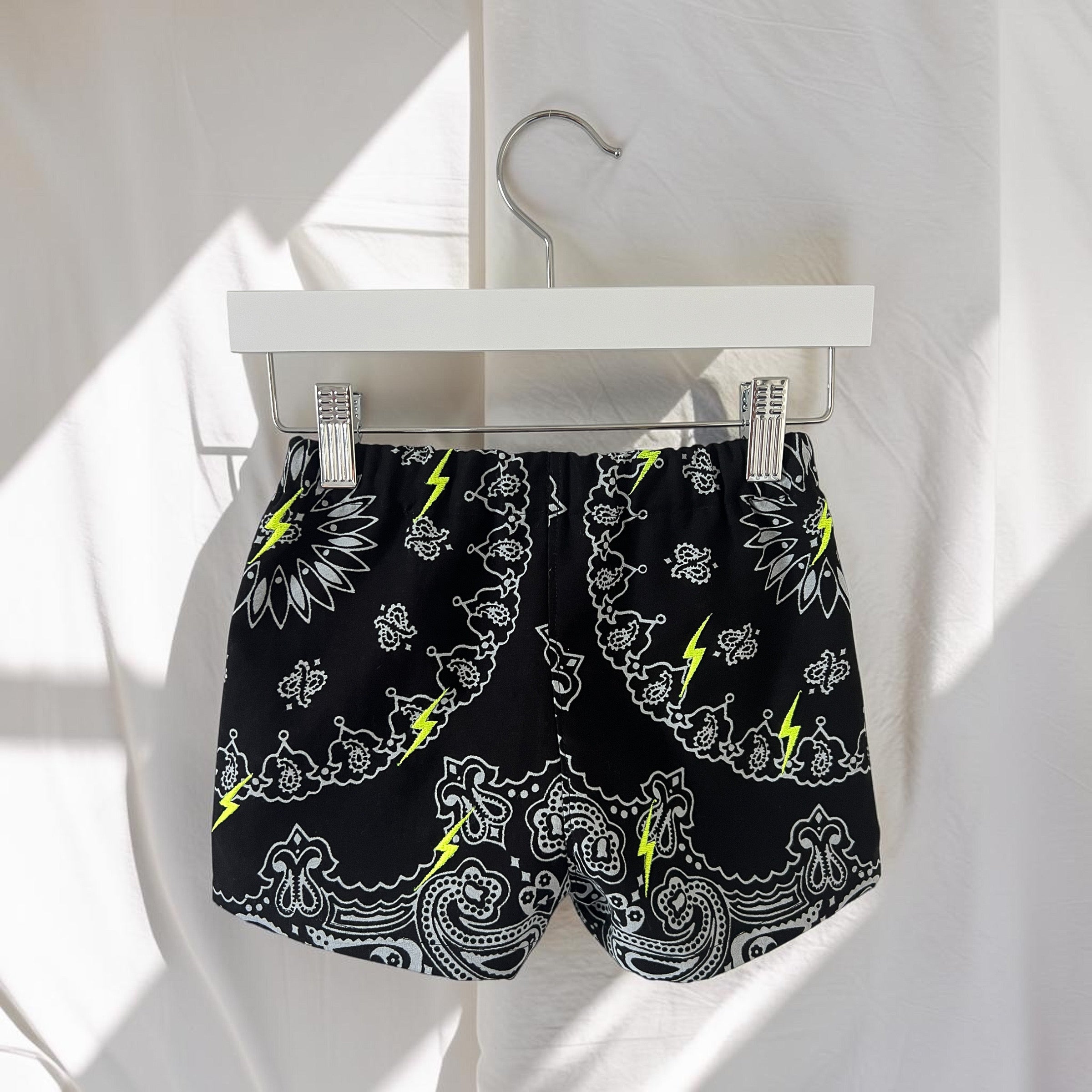 Lightning Bolt Bandana Boy Shorts, Size 4T