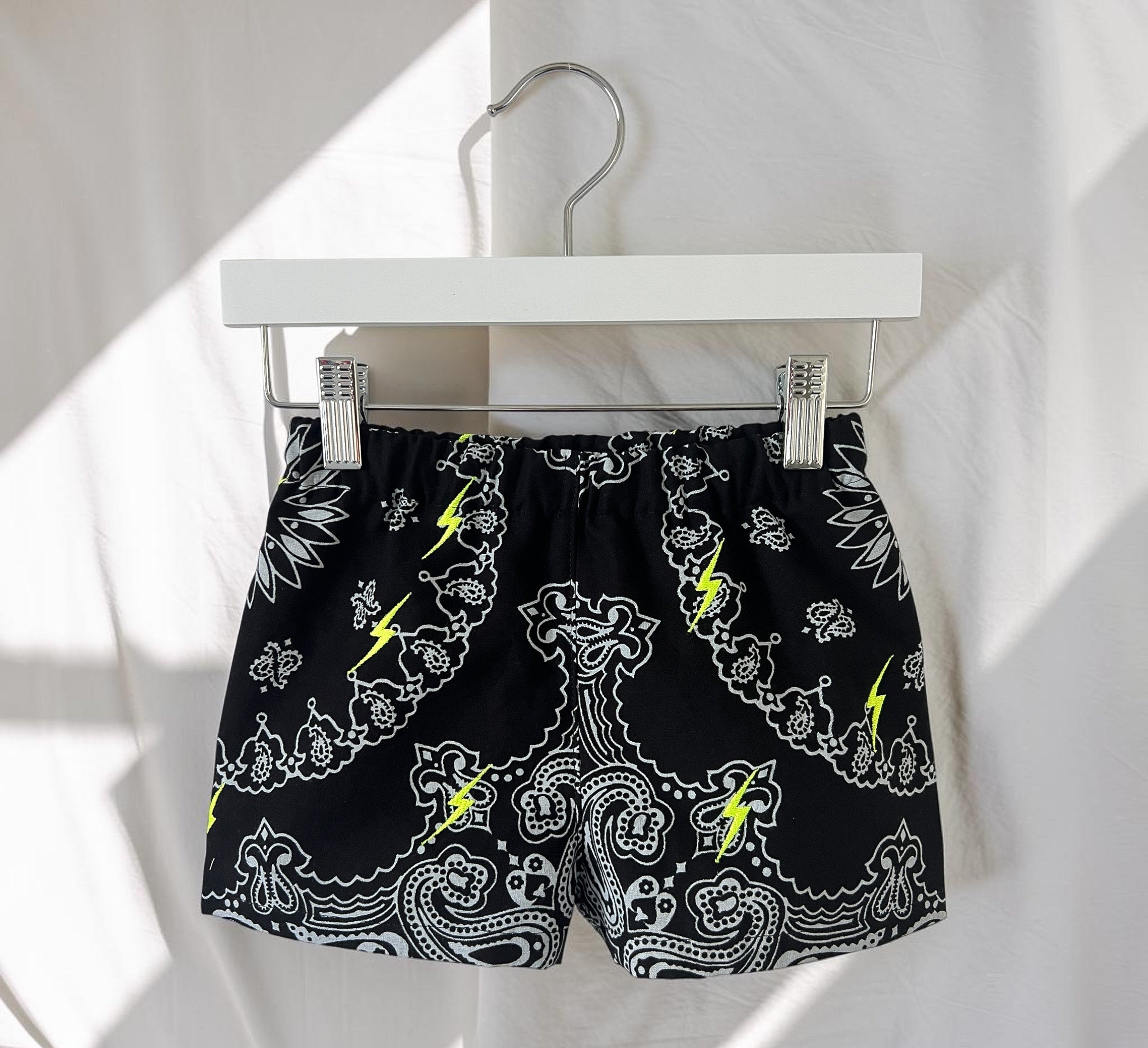Lightning Bolt Bandana Boy Shorts, Size 4T