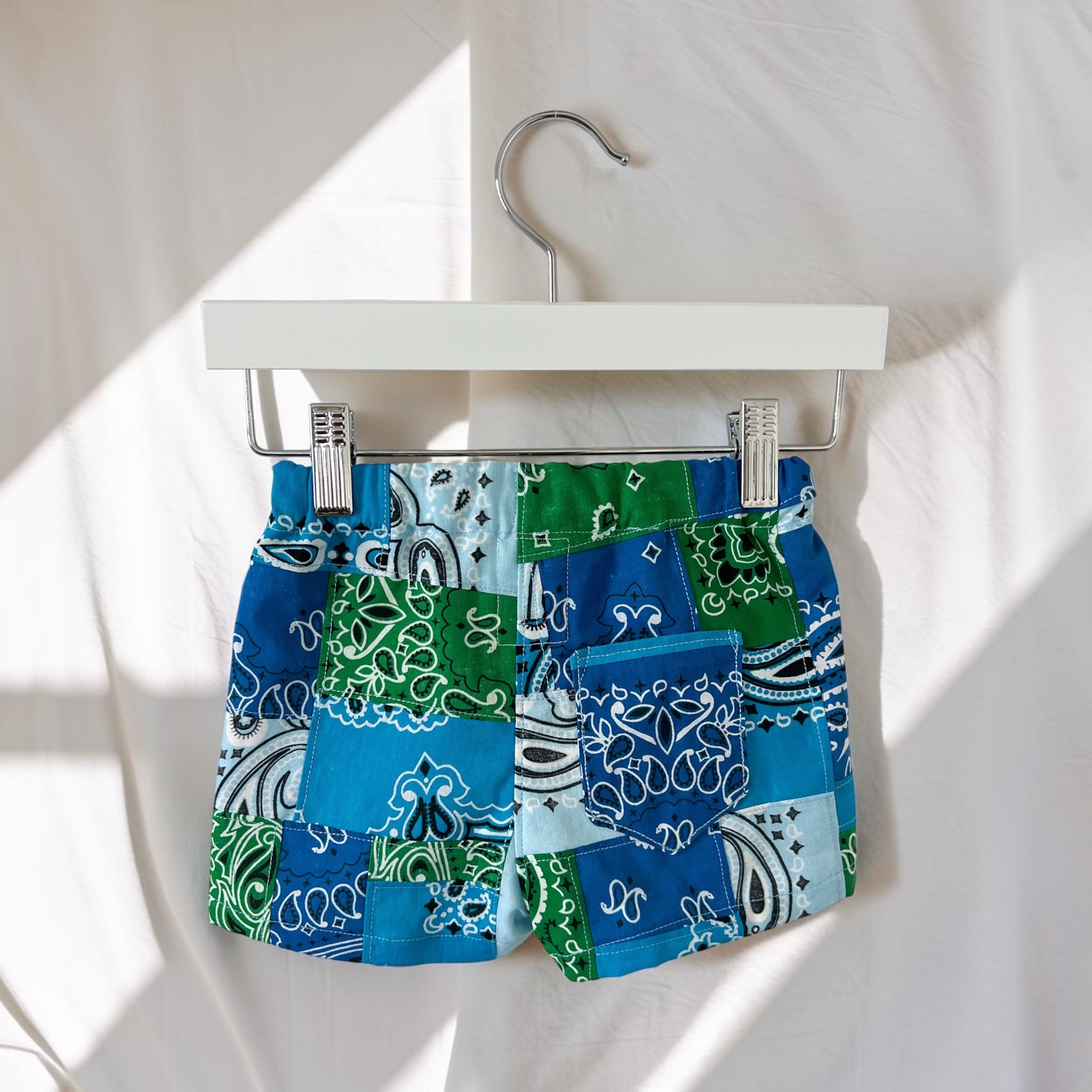 Boy Shorts Patchwork Bandana, Size 2T